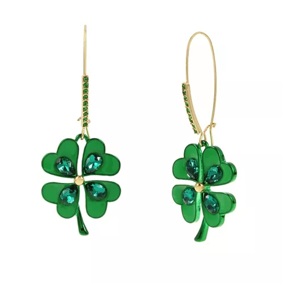 Betsey Johnson Shamrock Roll Dangle Earrings! - Picture 3 of 11